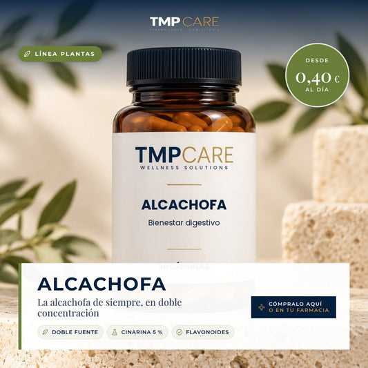 TMP CARE Alcachofa · Línea Plantas: La alcachofa de siempre, en doble concentración. Cómpralo aquí o en tu farmacia